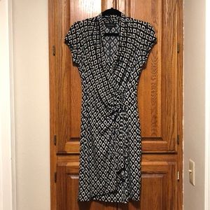 Karen Kane Navy / Hunter Faux Wrap Dress